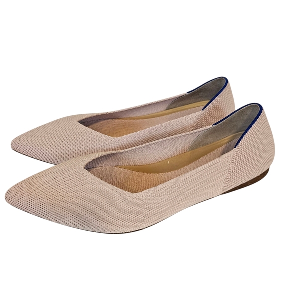 Rothy's The Point Blush Knit Fabric Slip On Ballet Flat In Love Insole - Picture 1 of 8